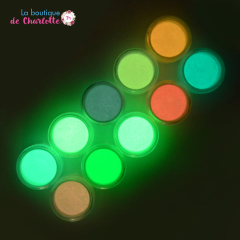 POUDRE PHOSPHORESCENTE A ONGLES