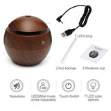 USB Aroma Huile Essentielle Diffuseur À Ultrasons Brume Fraîche Humidificateur Purificateur D'air 7 Couleur Changement LED Night light pour Home Office