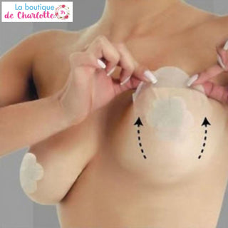 Kit Adhésif Sein Et Cache-Tétons - Boob Tape Réutilisable - Pour Robes Dos Nu - Bonnet A à E